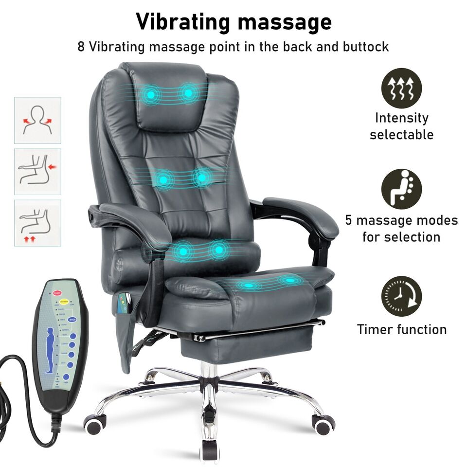 Massage Office Chair Swivel Recliner Computer Desk Gaming Chair