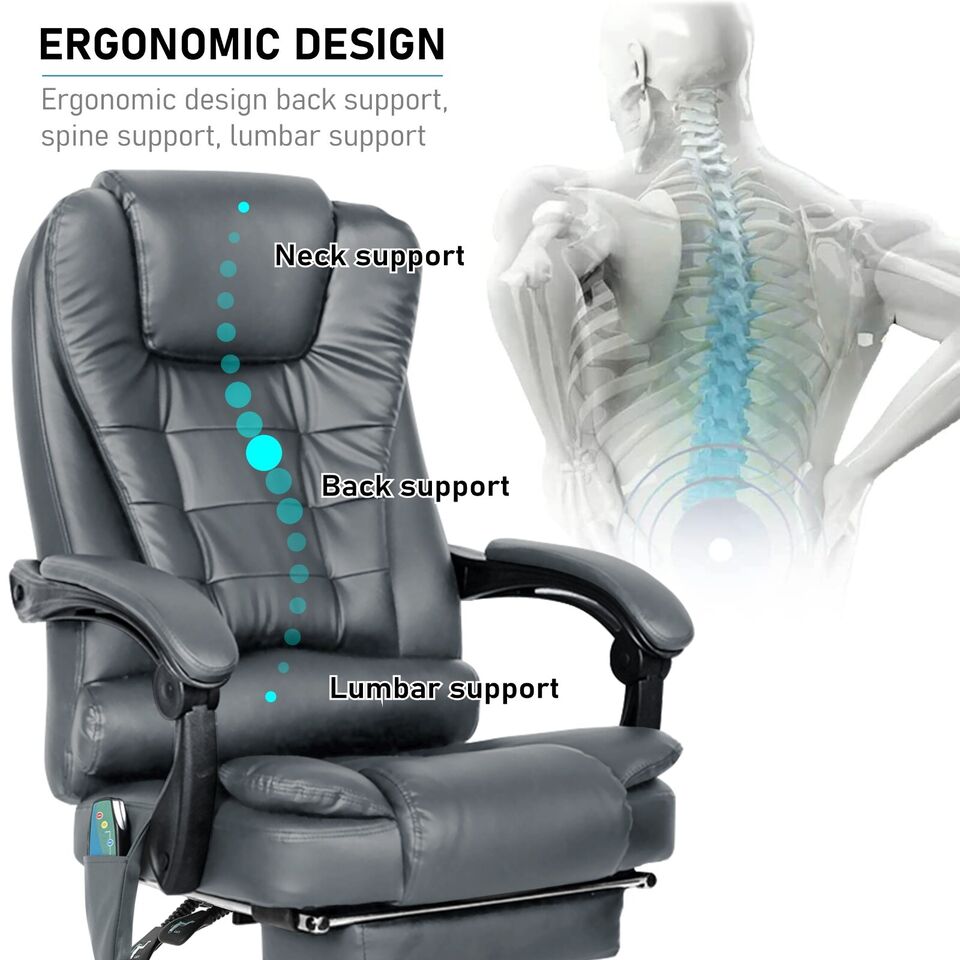 Massage Office Chair Swivel Recliner Computer Desk Gaming Chair