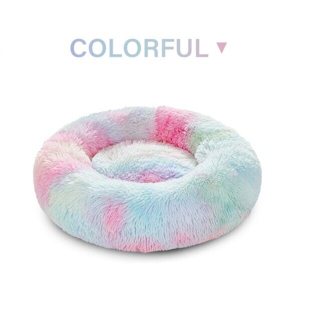 Round Fluffy Soft Pet Cat Dog Bed