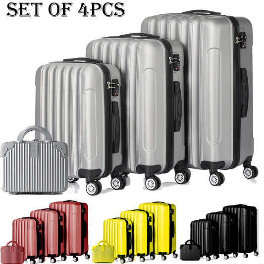 13/20/24/28" ABS Hard Shell Suitcase Set 4