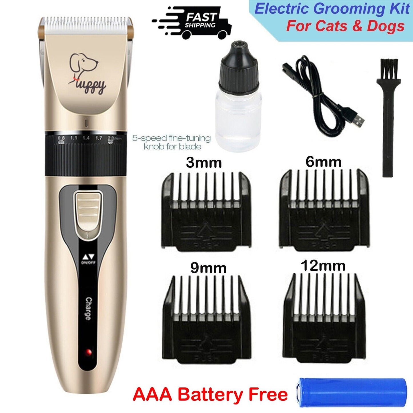 Electric Pet Dog Hair Trimmer Set