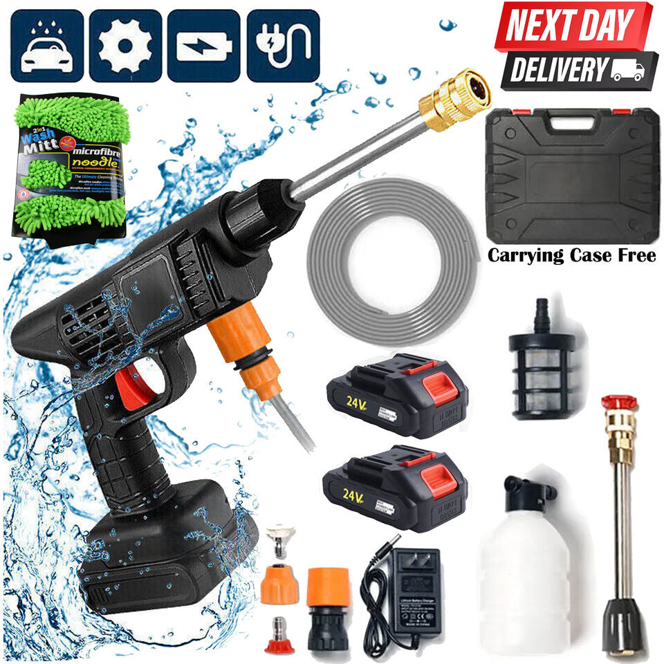 Portable Cordless High Pressure Car Washer Water Jet Gun