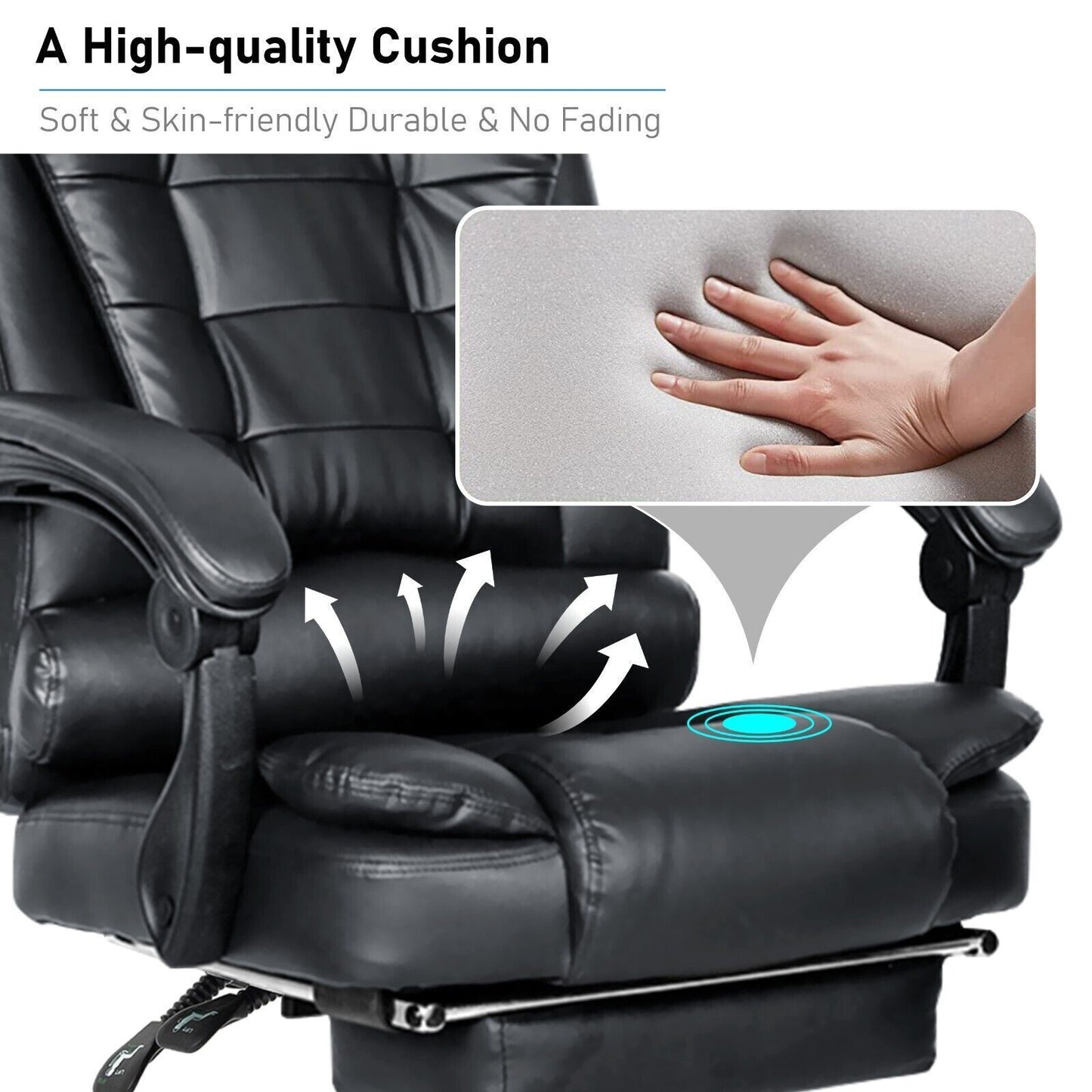 Executive Swivel Recliner Chair With Massager