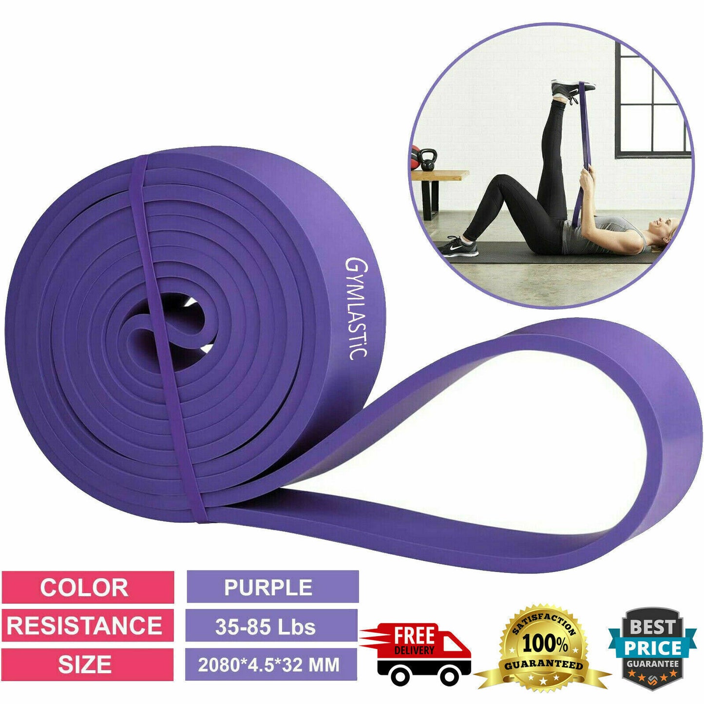 Heavy Duty Resistance Bands Pull Up Set Assisted Exercise Tube Gym Fitness