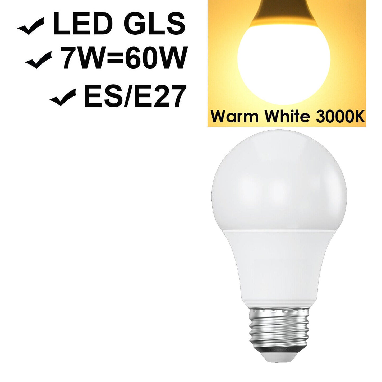 B22 Bayonet GLS LED Bulbs (Pack of 10)