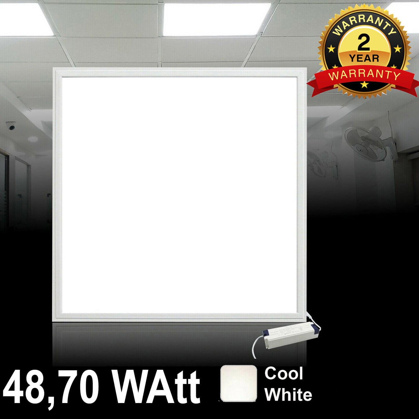 70W 48W LED Panel Lights 600x600 Flat Recessed Ceiling Light