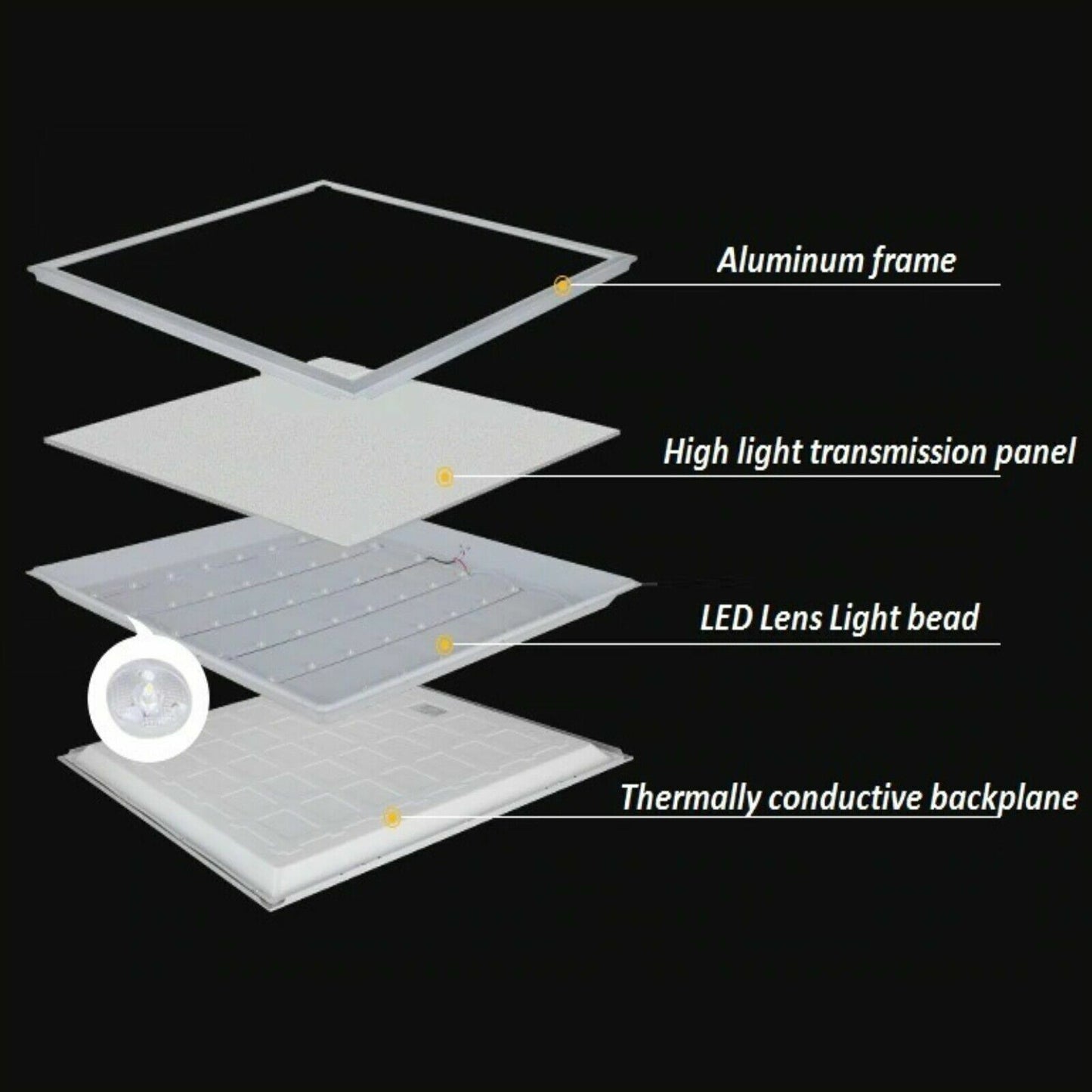 70W 48W LED Panel Lights 600x600 Flat Recessed Ceiling Light