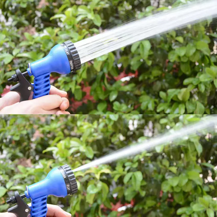 Heavy Duty Expandable Garden Hose Flexiable Pipe 7 Function Spray Gun Water Pipe