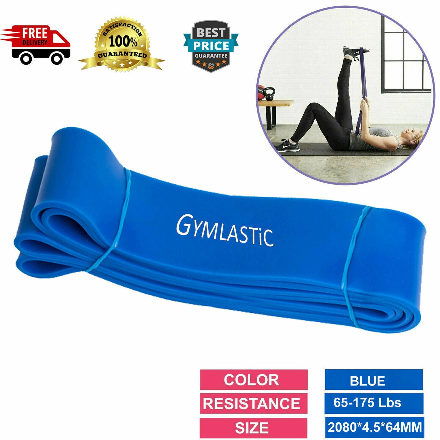 Heavy Duty Resistance Bands Pull Up Set Assisted Exercise Tube Gym Fitness