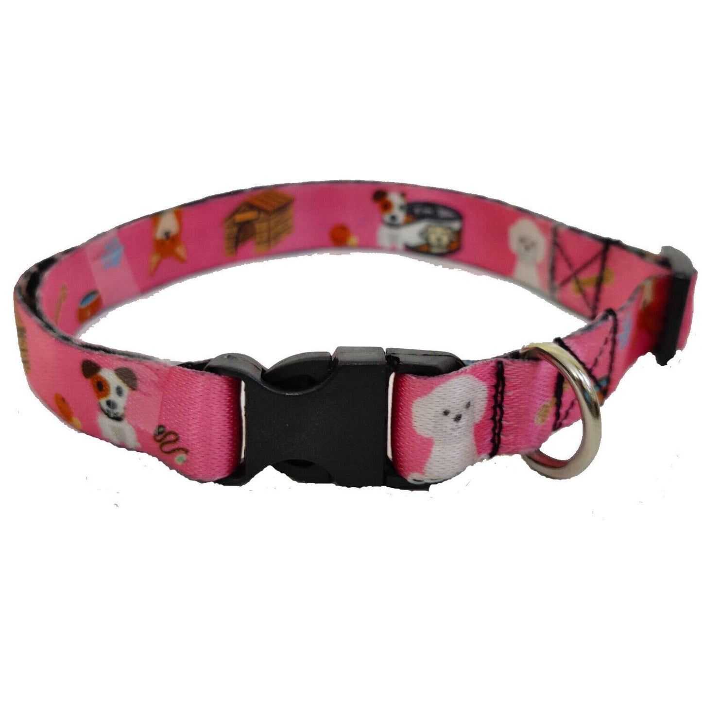 Dog Collar Nylon Adjustable Soft Pet Puppy Collars 5 Colour 5Size Accessories UK