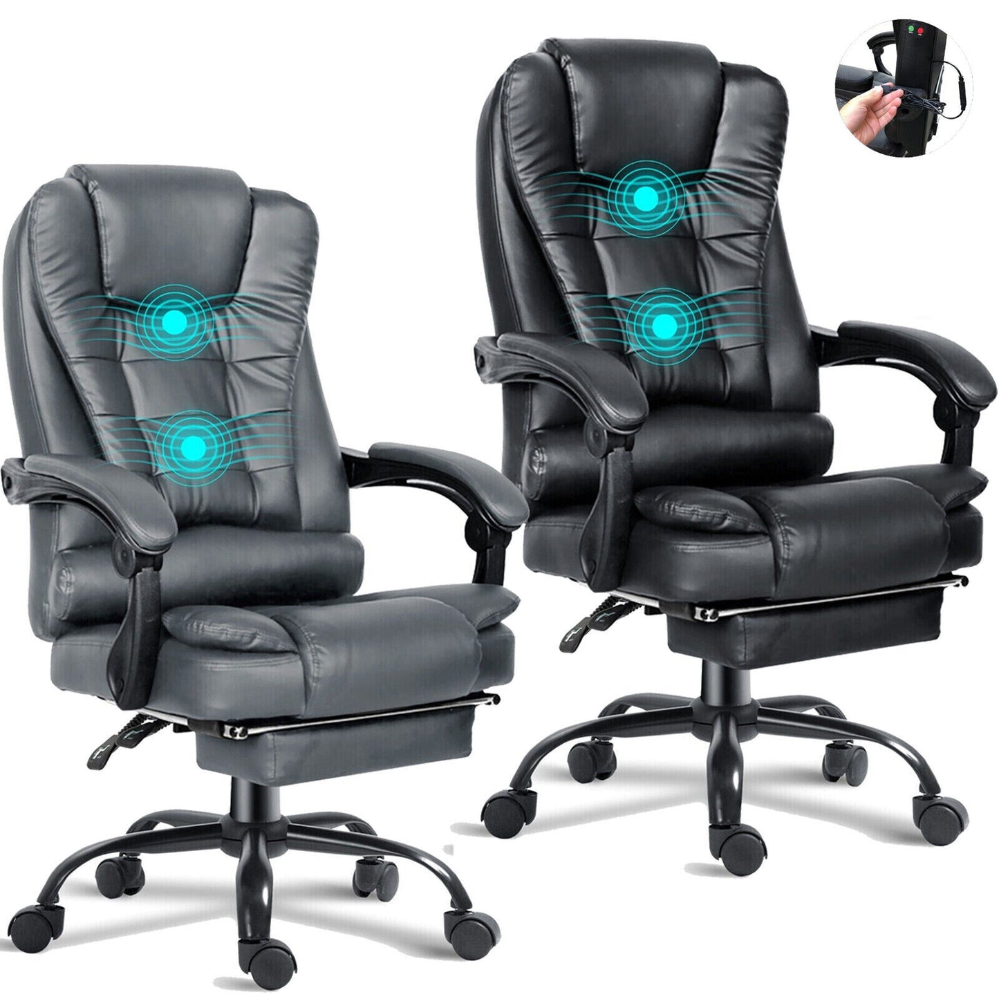 Executive Swivel Recliner Chair With Massager