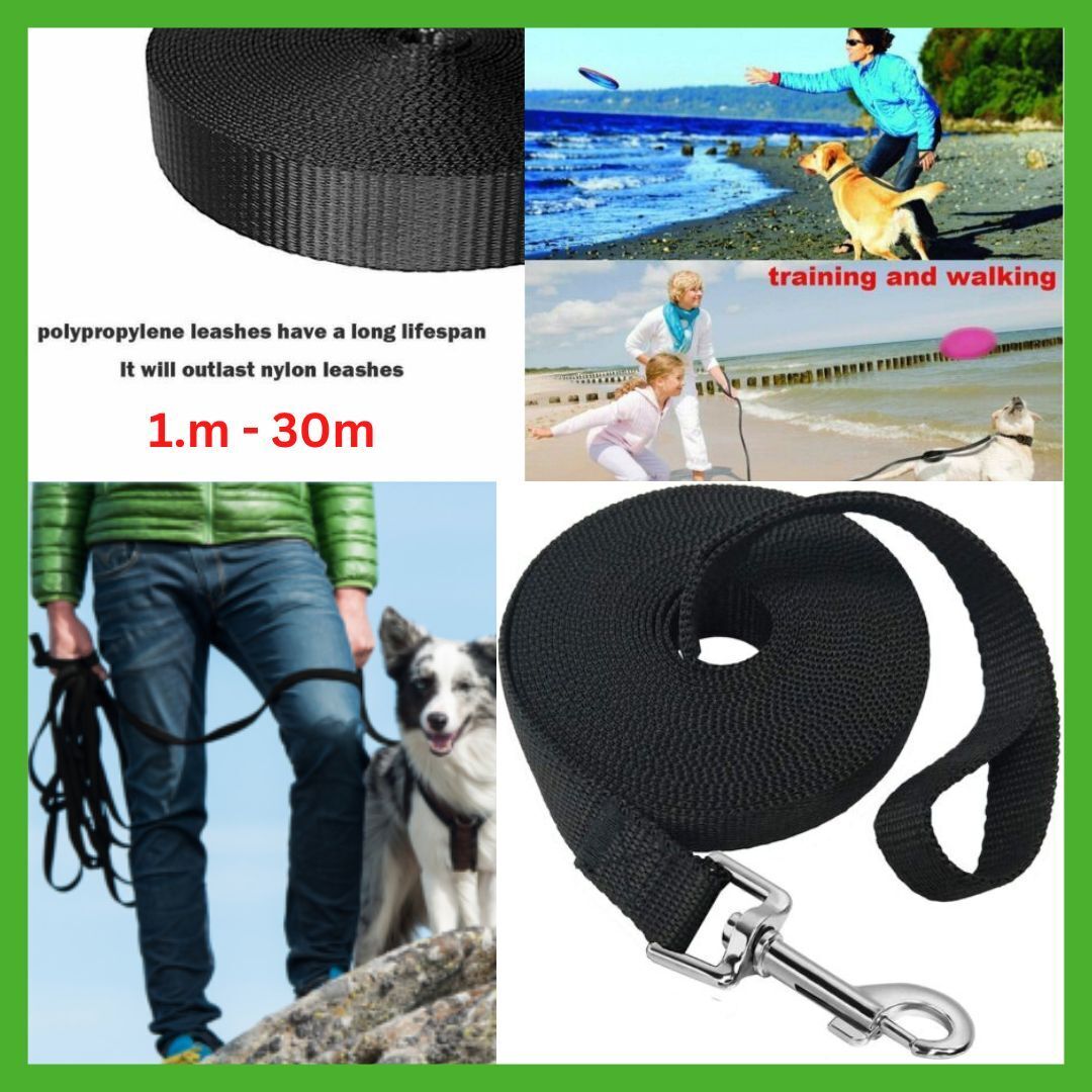 Dog Training Lead 8FT - 100FT Long Strong Tracking Leash Recall Line Made In UK