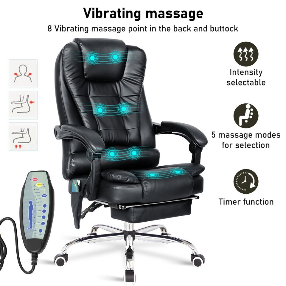 Massage Office Chair Swivel Recliner Computer Desk Gaming Chair